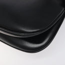 GUCCI Shoulder Bag Leather Black Gold Auth SW972-12