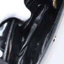 GUCCI Shoulder Bag Leather Black Gold Auth SW972-17