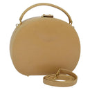 GUCCI Hand Bag Leather 2way Beige Gold 000 781 0235 Auth SW973-1