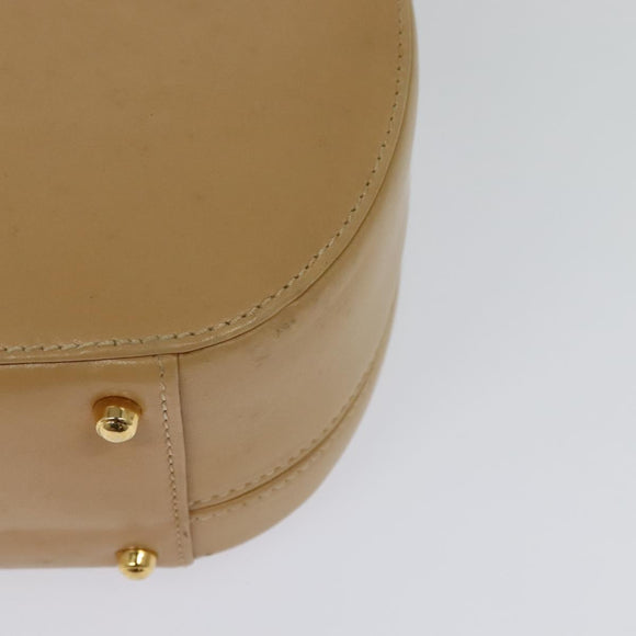 GUCCI Hand Bag Leather 2way Beige Gold 000 781 0235 Auth SW973