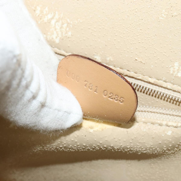 GUCCI Hand Bag Leather 2way Beige Gold 000 781 0235 Auth SW973