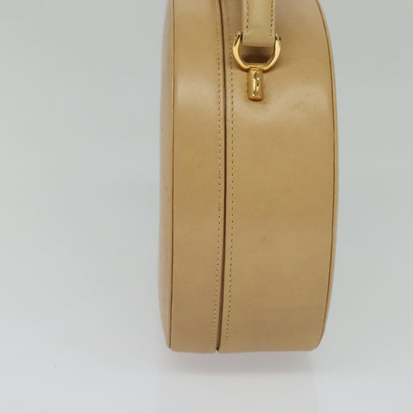 GUCCI Hand Bag Leather 2way Beige Gold 000 781 0235 Auth SW973