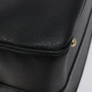 GUCCI Bamboo Hand Bag Leather Black Gold 013 122 2491 Auth SW974-13