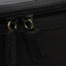 GUCCI Bamboo Hand Bag Leather Black Gold 013 122 2491 Auth SW974-15