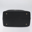 GUCCI Bamboo Hand Bag Leather Black Gold 013 122 2491 Auth SW974-9