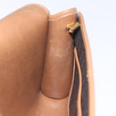 Christian Dior Honeycomb Canvas Shoulder Bag PVC Black Gold Auth SW976-19