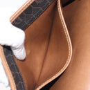 Christian Dior Honeycomb Canvas Shoulder Bag PVC Black Gold Auth SW976-12