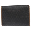 Christian Dior Honeycomb Canvas Shoulder Bag PVC Black Gold Auth SW976-2