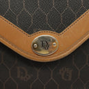 Christian Dior Honeycomb Canvas Hand Bag PVC 2way Black Gold Auth SW977-18