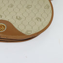 Christian Dior Honeycomb Canvas Shoulder Bag PVC Beige Gold Auth SW979-11