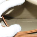 Christian Dior Honeycomb Canvas Shoulder Bag PVC Beige Gold Auth SW979-20