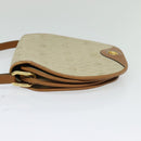 Christian Dior Honeycomb Canvas Shoulder Bag PVC Beige Gold Auth SW979-4