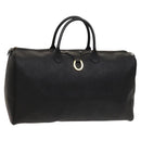 Christian Dior Trotter Canvas Boston Bag Black Gold Auth SW984-1