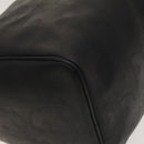 Christian Dior Trotter Canvas Boston Bag Black Gold Auth SW984-14
