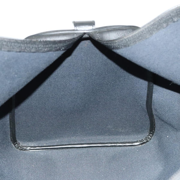 Christian Dior Trotter Canvas Boston Bag Black Gold Auth SW984
