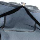 Christian Dior Trotter Canvas Boston Bag Black Gold Auth SW984-19