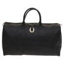 Christian Dior Trotter Canvas Boston Bag Black Gold Auth SW984-13