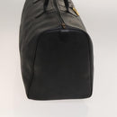 Christian Dior Trotter Canvas Boston Bag Black Gold Auth SW984-4