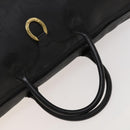 Christian Dior Trotter Canvas Boston Bag Black Gold Auth SW984-7