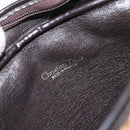 Christian Dior Trotter Canvas Shoulder Bag Brown Gold Auth SW985-18