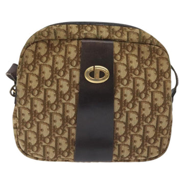 Christian Dior Trotter Canvas Shoulder Bag Brown Gold Auth SW985 - 0