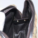 Christian Dior Trotter Canvas Shoulder Bag Brown Gold Auth SW985-21