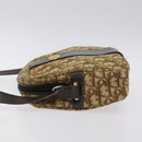 Christian Dior Trotter Canvas Shoulder Bag Brown Gold Auth SW985-5