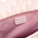 Christian Dior Trotter Canvas Romantic Tote Bag PVC Pink Silver Auth SW986-17