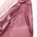 Christian Dior Trotter Canvas Romantic Tote Bag PVC Pink Silver Auth SW986-19