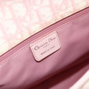 Christian Dior Trotter Canvas Romantic Tote Bag PVC Pink Silver Auth SW986-20