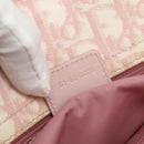 Christian Dior Trotter Canvas Romantic Tote Bag PVC Pink Silver Auth SW986-22
