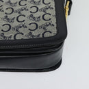 CELINE C Sulky Shoulder Bag Canvas Navy Gold Auth SW991-15