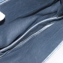 CELINE C Sulky Shoulder Bag Canvas Navy Gold Auth SW991-22