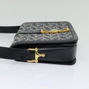 CELINE C Sulky Shoulder Bag Canvas Navy Gold Auth SW991-3