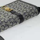 CELINE C Sulky Shoulder Bag Canvas Navy Gold Auth SW991-6