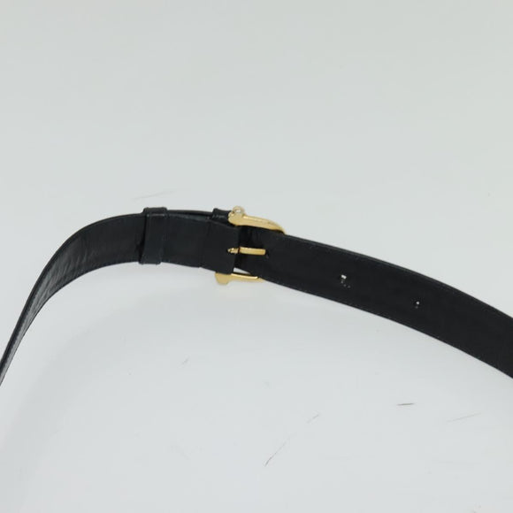 CELINE C Sulky Shoulder Bag Canvas Navy Gold Auth SW991