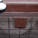 CELINE C Macadam Canvas Hand Bag Brown Gold Auth SW992-14