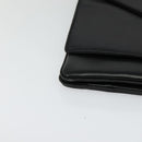 LOEWE Shoulder Bag Leather Black Gold Auth SW994-8