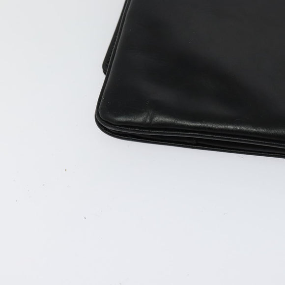 LOEWE Shoulder Bag Leather Black Gold Auth SW994