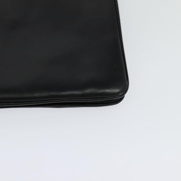 LOEWE Shoulder Bag Leather Black Gold Auth SW994