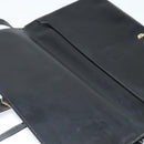 LOEWE Shoulder Bag Leather Black Gold Auth SW994-18