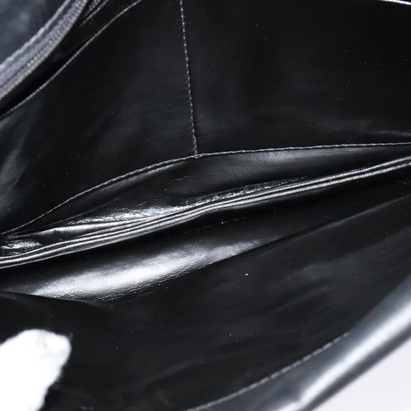 LOEWE Shoulder Bag Leather Black Gold Auth SW994