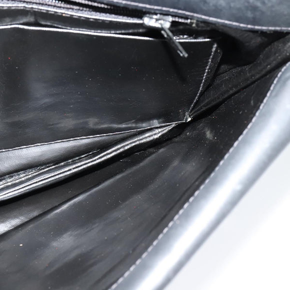 LOEWE Shoulder Bag Leather Black Gold Auth SW994