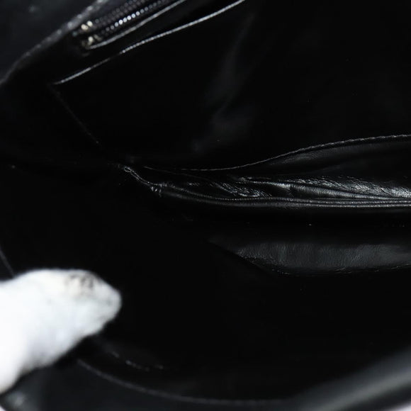 LOEWE Shoulder Bag Leather Black Gold Auth SW994