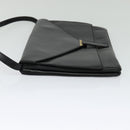 LOEWE Shoulder Bag Leather Black Gold Auth SW994-3