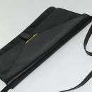 LOEWE Shoulder Bag Leather Black Gold Auth SW994-6