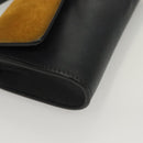 Chloe Fay Shoulder Bag Leather Suede Navy Gold Auth SW999-8