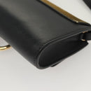 Chloe Fay Shoulder Bag Leather Suede Navy Gold Auth SW999-17