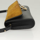 Chloe Fay Shoulder Bag Leather Suede Navy Gold Auth SW999-4