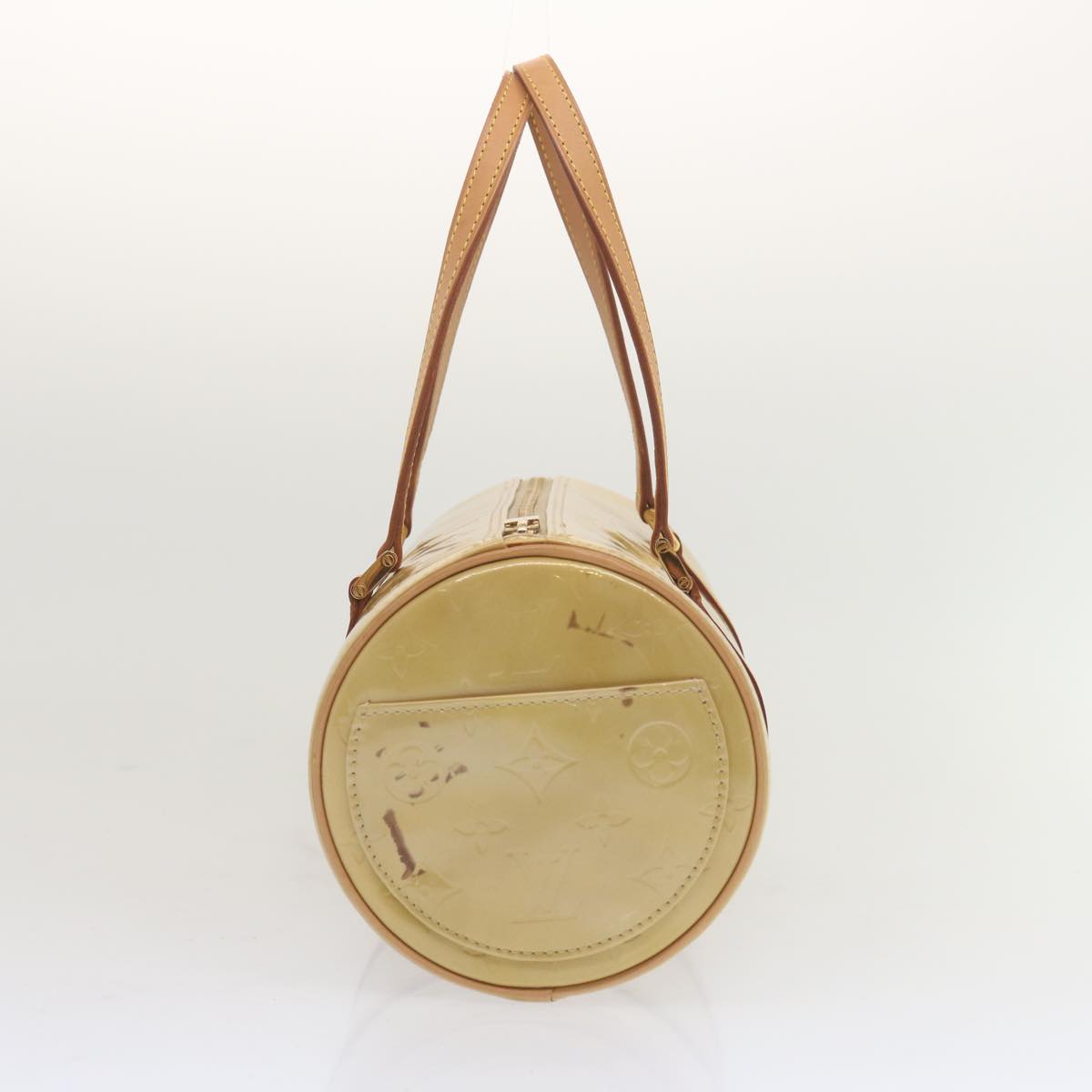 LOUIS VUITTON Monogram Vernis Bedford Hand Bag Beige M91006 LV Auth tb1050